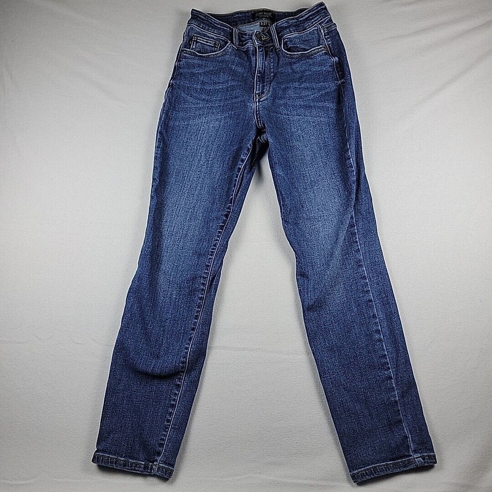 Judy Blue High Rise Slim Fit Jeans Womens 27 Dark Wash Stretch Denim Ankle